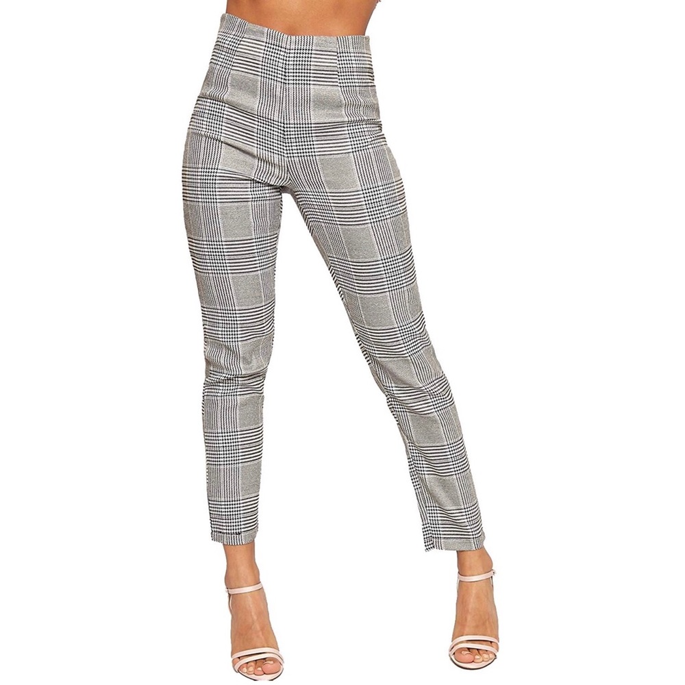 Parisian Gingham Check Print Trousers